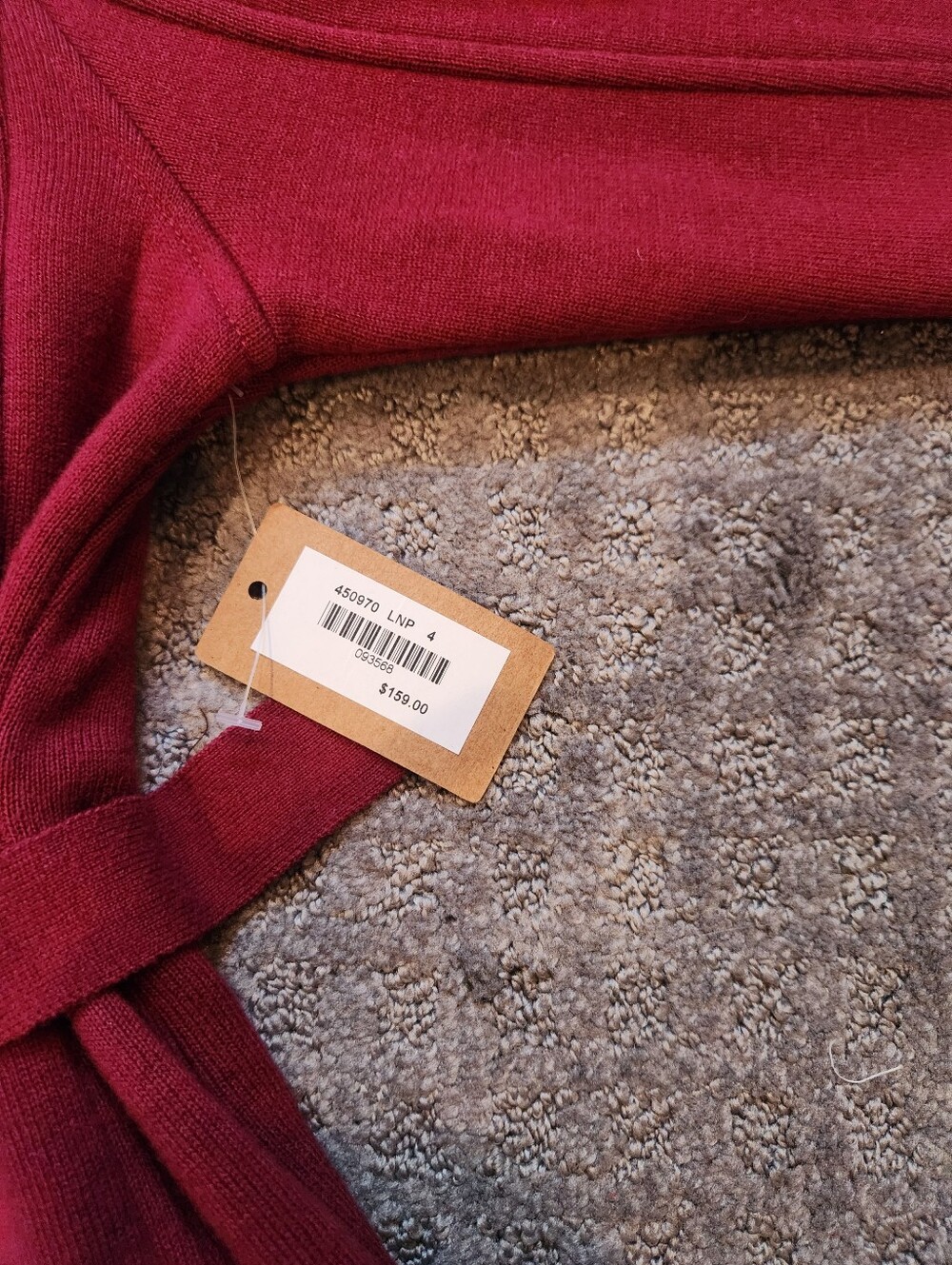 Title Nine Women's Wine Red V-Neck Wrap Coat/Sweater